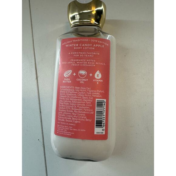 Bath & Body Works WINTER CANDY APPLE  Shea Body Lotion 8 Oz NEW - Picture 3 of 3